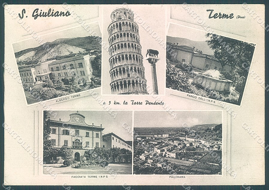 Pisa San Giuliano Terme Albergo Torre Pendente FG cartolina JK5234 – fronte