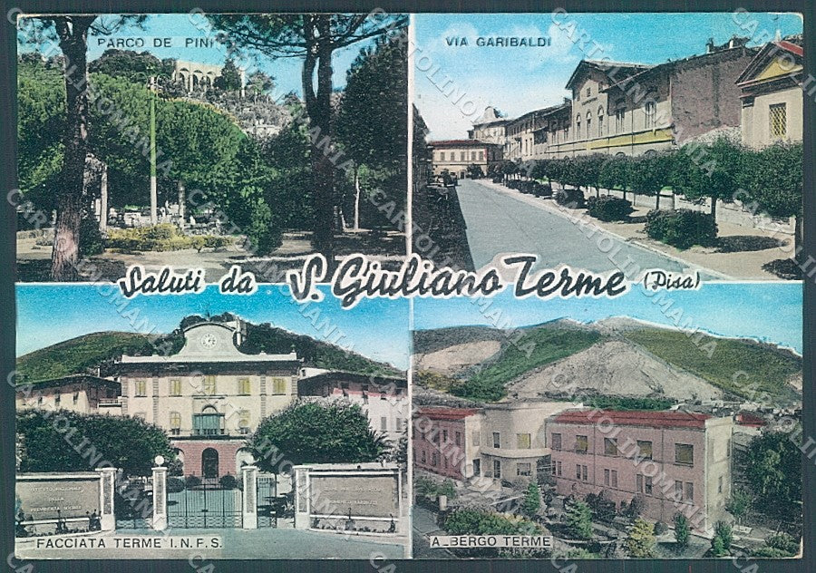 Pisa San Giuliano Terme Albergo saluti da Foto FG cartolina JK5235 – fronte