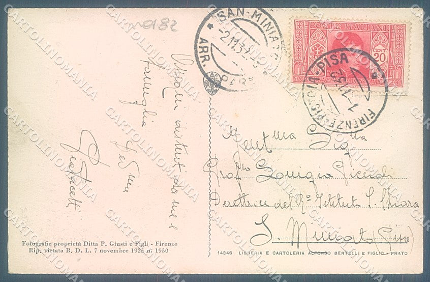 Prato Città cartolina JK5253 – retro