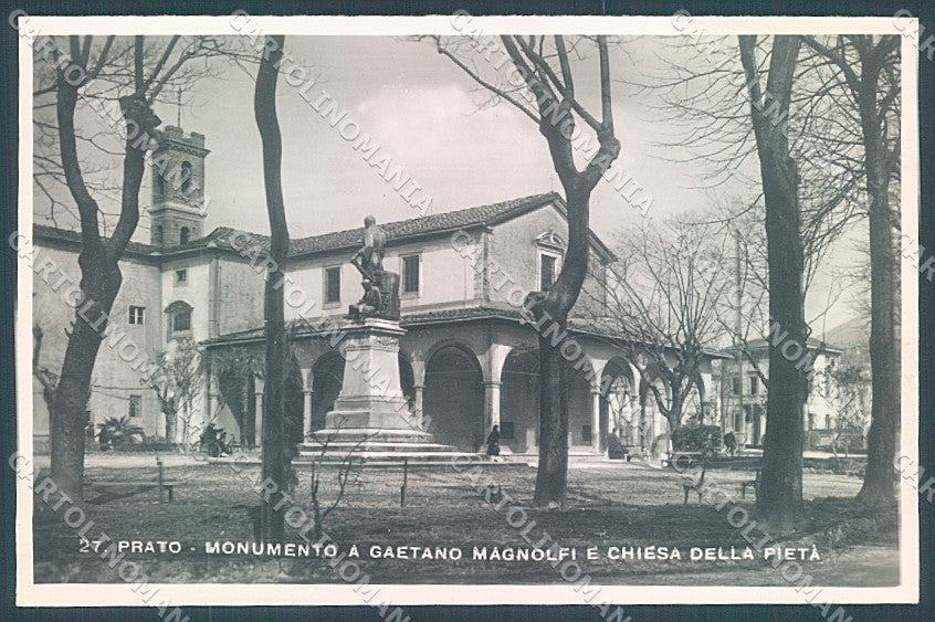 Prato Città Chiesa della Pietà Monumento Gaetano Magnolfi Foto cartolina JK5255 – fronte