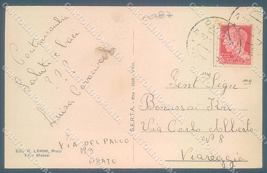 Prato Città Stazione cartolina JK5258 – retro