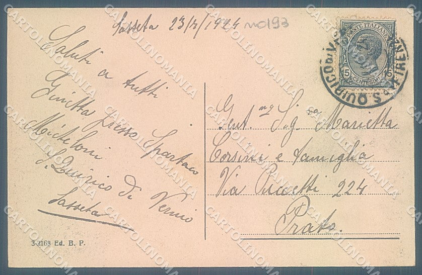 Prato Vernio Montepiano Villini cartolina JK5261 – retro