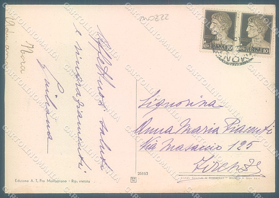 Prato Vernio Montepiano Villini FG cartolina JK5275 – retro