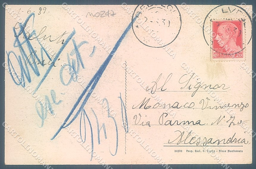 Asti Belveglio cartolina JK5277 – retro