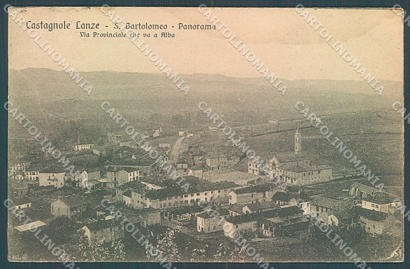 Asti Castagnole Lanze San Bartolomeo TRACCE UMIDO cartolina JK5279 – fronte
