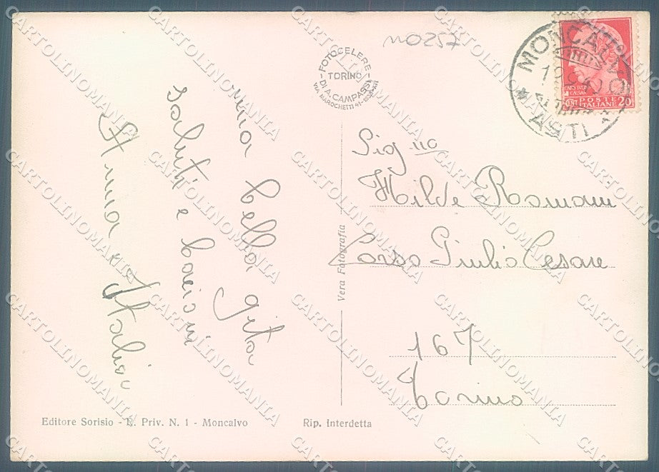 Asti Moncalvo Piazza Carlo Alberto Foto FG cartolina JK5283 – retro