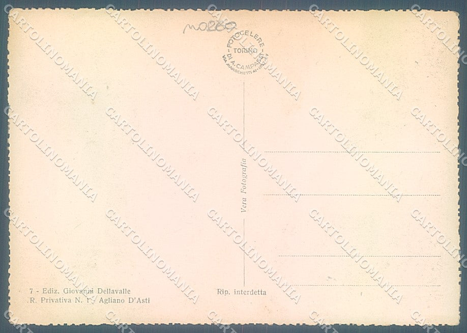 Asti Agliano d'Asti Albergo Terme PIEGA Foto FG cartolina JK5285 – retro