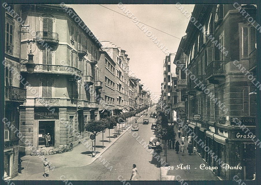 Asti Città Corso Dante Banca STRAPPINO Foto FG cartolina JK5287 – fronte