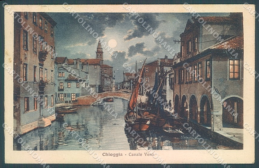 Venezia Chioggia Canale Vena Chiaro di Luna cartolina JK5291 – fronte