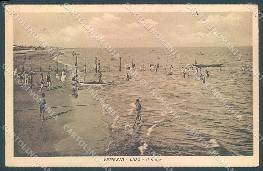 Venezia Lido Spiaggia cartolina JK5294 – fronte