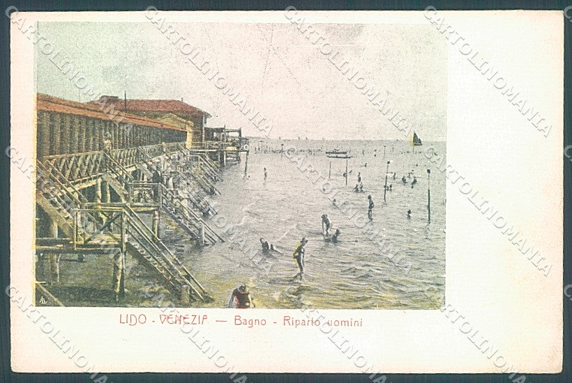 Venezia Lido Spiaggia cartolina JK5295 – fronte