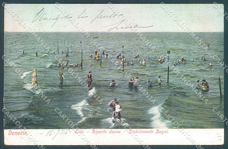 Venezia Lido Spiaggia cartolina JK5301 – fronte