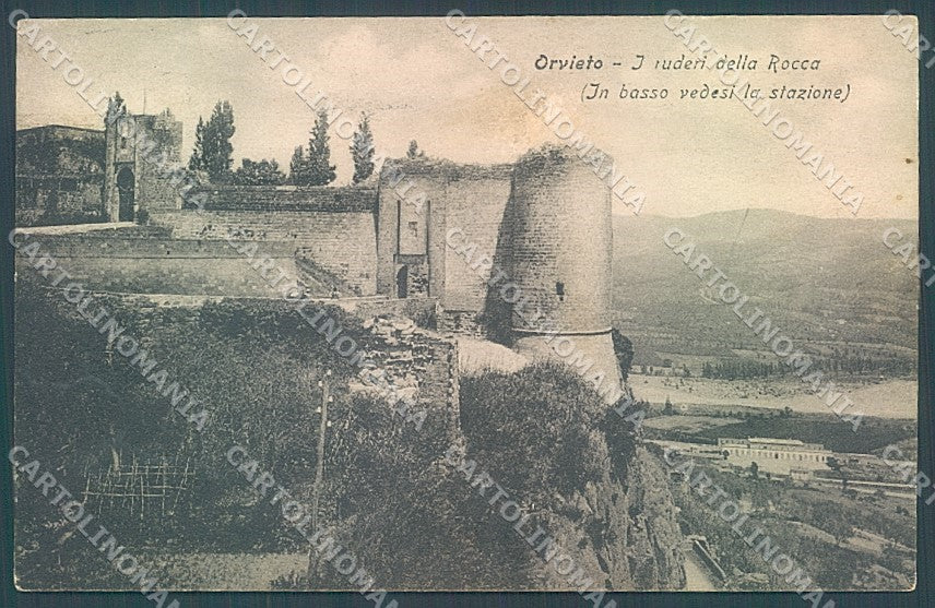 Terni Orvieto Ruderi Rocca Stazione Alterocca 1649 cartolina JK5304 – fronte