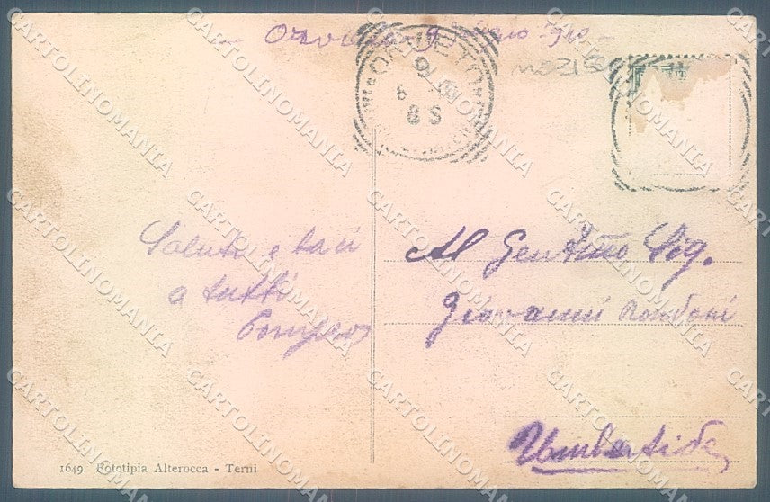 Terni Orvieto Ruderi Rocca Stazione Alterocca 1649 cartolina JK5304 – retro