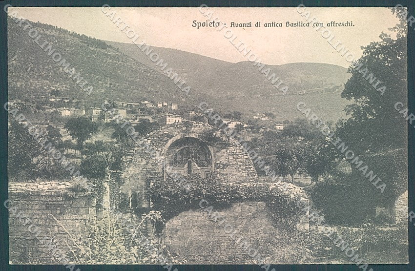 Perugia Spoleto Avanzi Basilica Brunner 5408 cartolina JK5341 – fronte