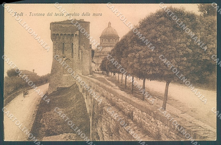 Perugia Todi Torrione Terzo Cerchio delle Mura cartolina JK5347 – fronte