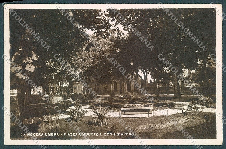 Perugia Nocera Umbra Giardini Piazza Umberto I Foto cartolina JK5361 – fronte