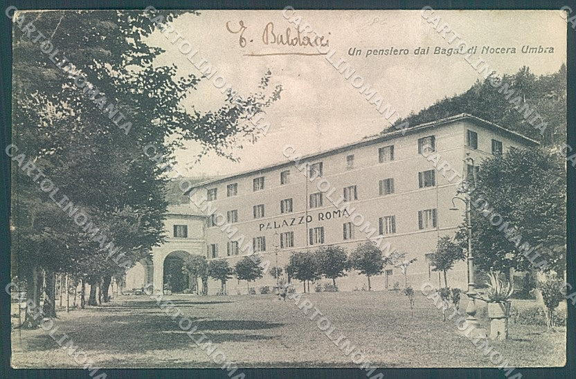Perugia Nocera Umbra Palazzo Roma Bagni cartolina JK5363 – fronte
