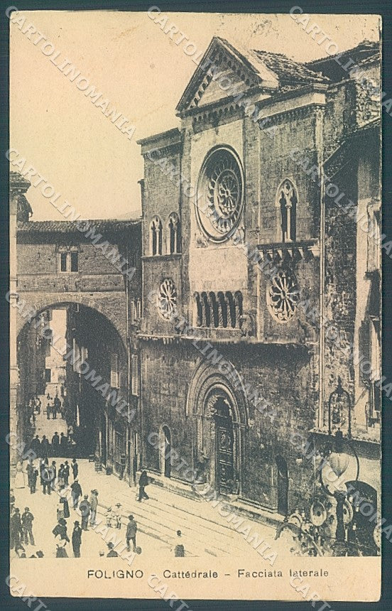 Perugia Foligno Cattedrale Facciata Laterale cartolina JK5370 – fronte