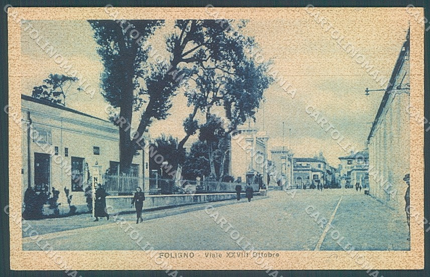 Perugia Foligno Viale XXVIII Ottobre cartolina JK5371 – fronte