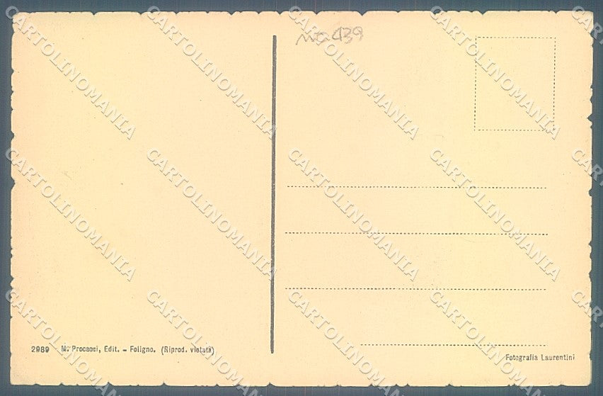 Perugia Foligno Fiume Topino Diga cartolina JK5372 – retro