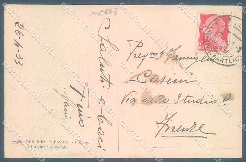 Perugia Foligno Palazzo Comunale cartolina JK5376 – retro