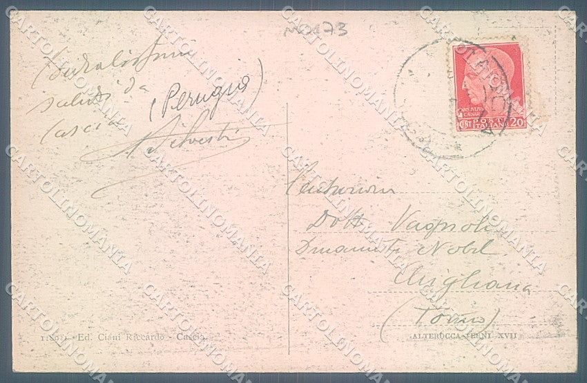 Perugia Cascia Alterocca 118921 cartolina JK5387 – retro