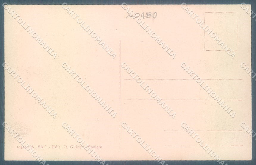 Perugia Foligno Fonti del Clitumno Carducci cartolina JK5391 – retro