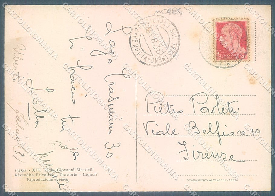 Perugia Passignano sul Trasimeno Alterocca 131541 FG cartolina JK5393 – retro