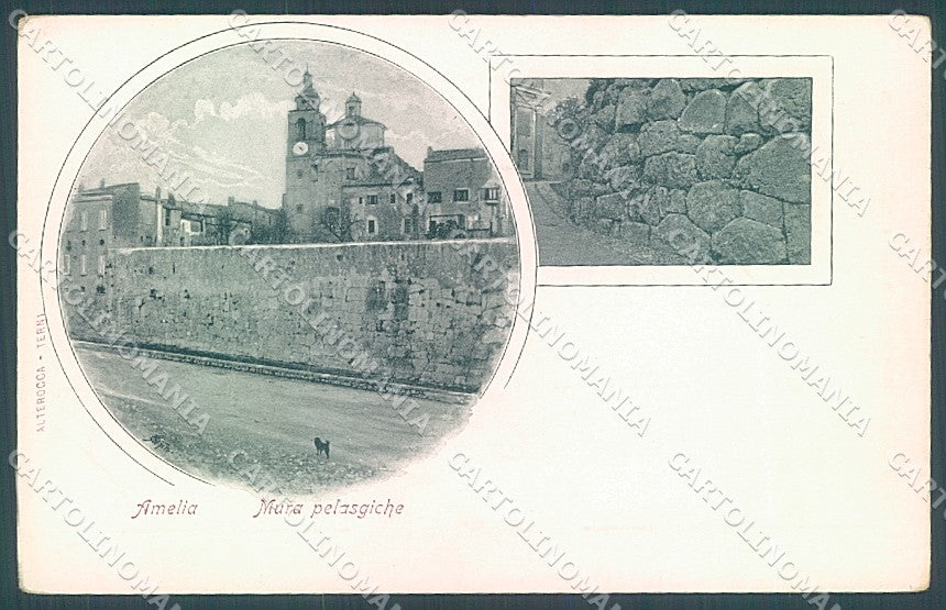 Terni Amelia Chiesa Mura Pelasgiche Alterocca cartolina JK5406 – fronte