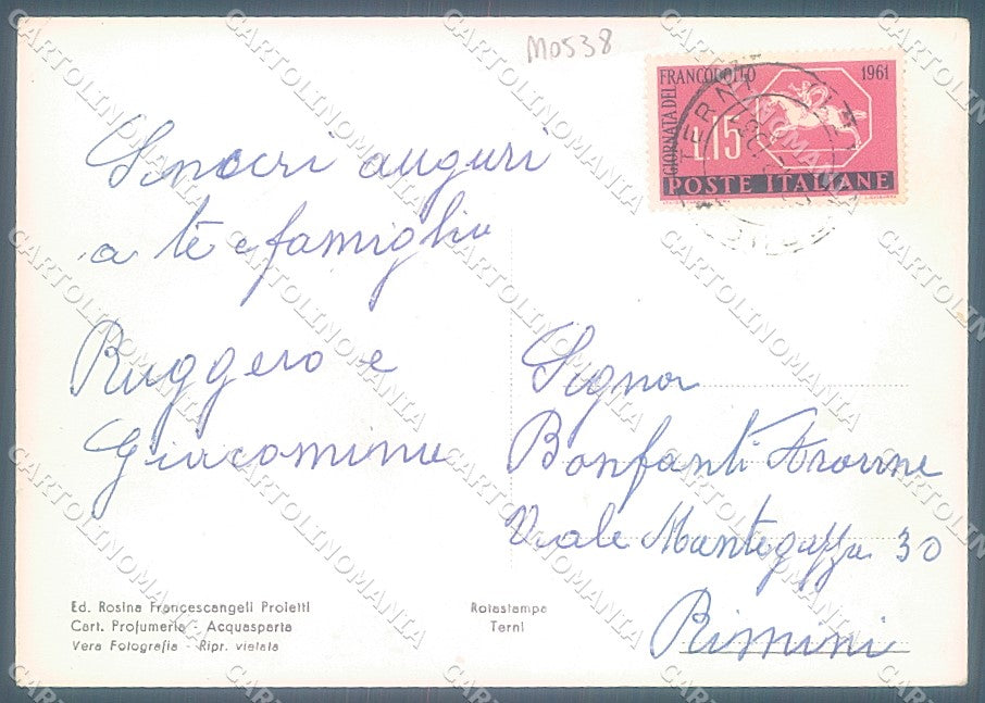 Terni Acquasparta Foto FG cartolina JK5413 – retro