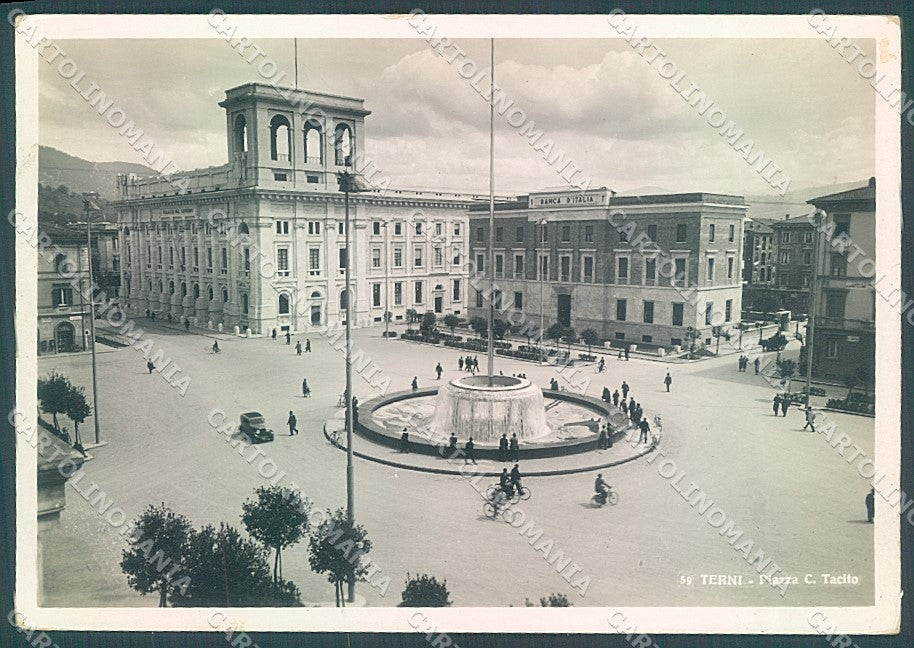 Terni Città Banca Piazza Tacito Foto FG cartolina JK5414 – fronte