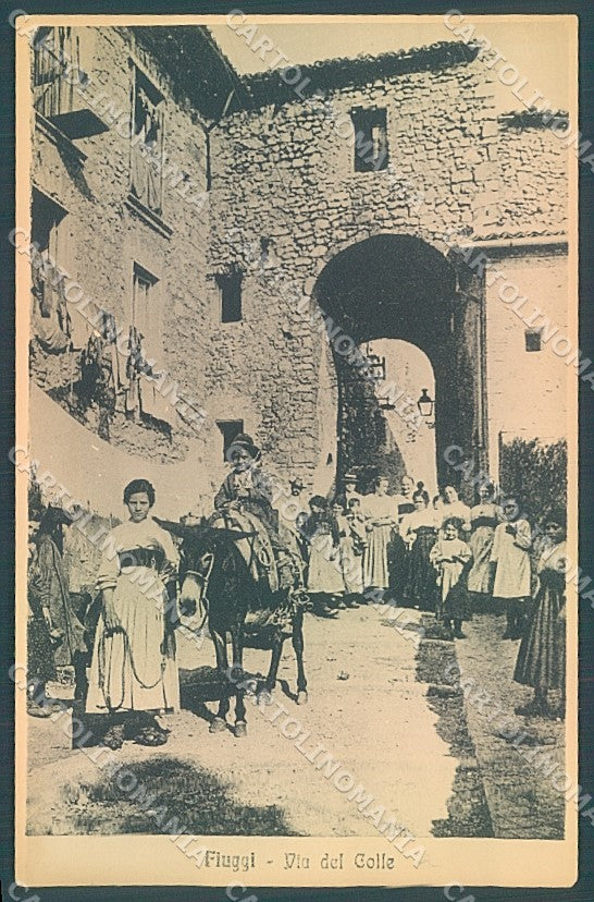 Frosinone Fiuggi Anticoli di Campagna Via del Colle cartolina JK5444 – fronte