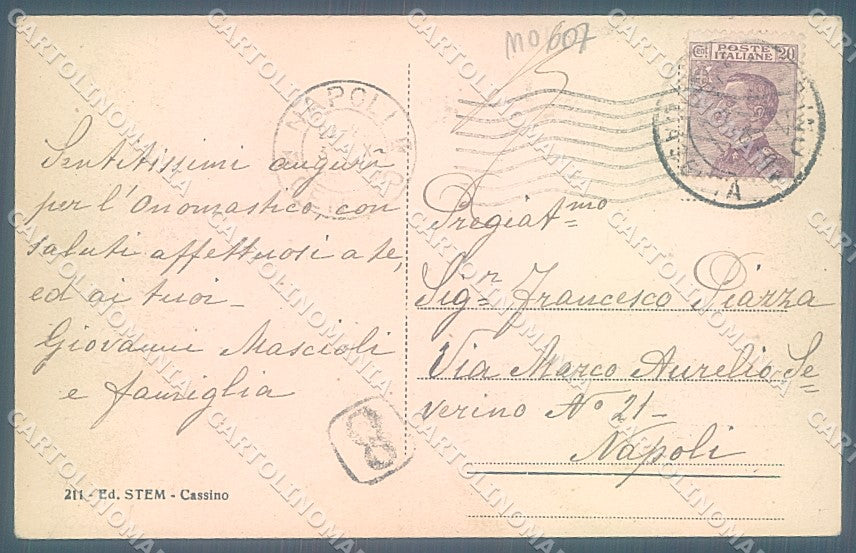 Frosinone Cassino cartolina JK5446 – retro