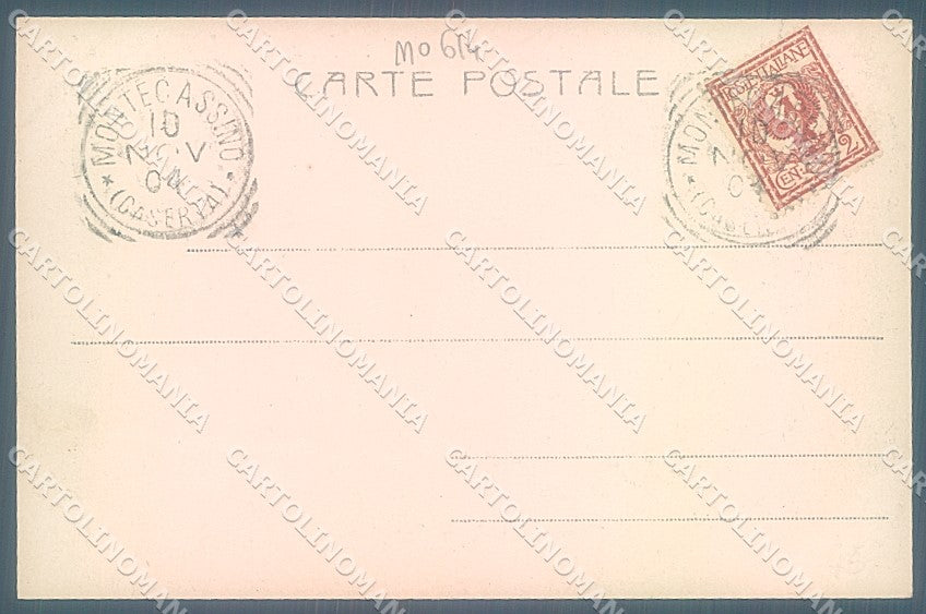 Frosinone Cassino Abbazia saluto da Alterocca 4580 cartolina JK5450 – retro