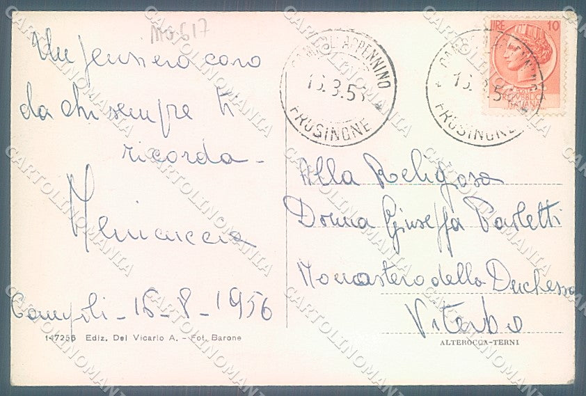 Frosinone Campoli saluto da Alterocca 147256 cartolina JK5451 – retro
