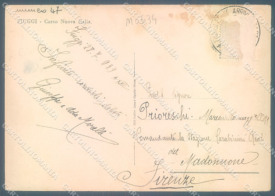 Frosinone Anticoli di Campagna Fiuggi Corso Nuova Italia FG cartolina JK5456 – retro