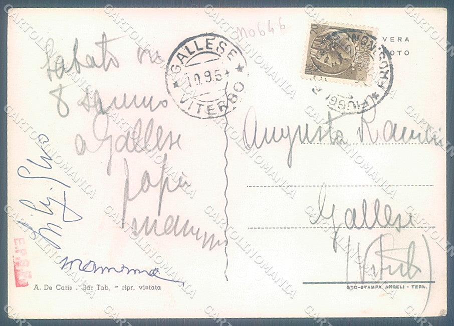 Frosinone Veroli Chiesa Piazza Mazzoli Foto FG cartolina JK5463 – retro