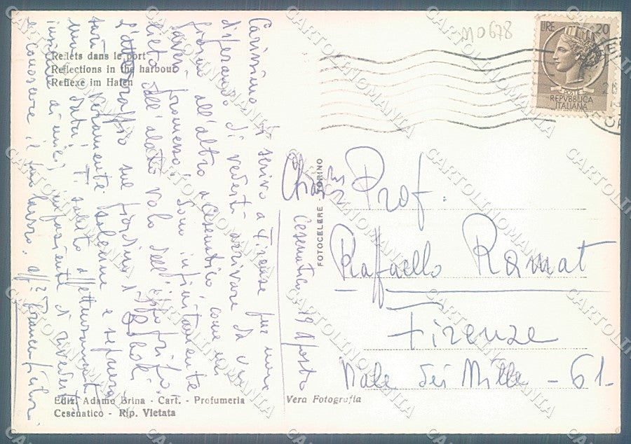 Forlì Cesena Cesenatico Porto Foto FG cartolina JK5476 – retro