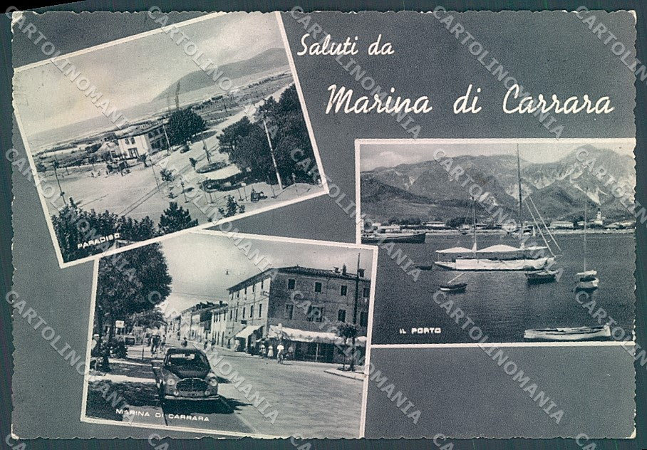 Massa Marina di Carrara Porto saluti da Foto FG cartolina JK5484 – fronte