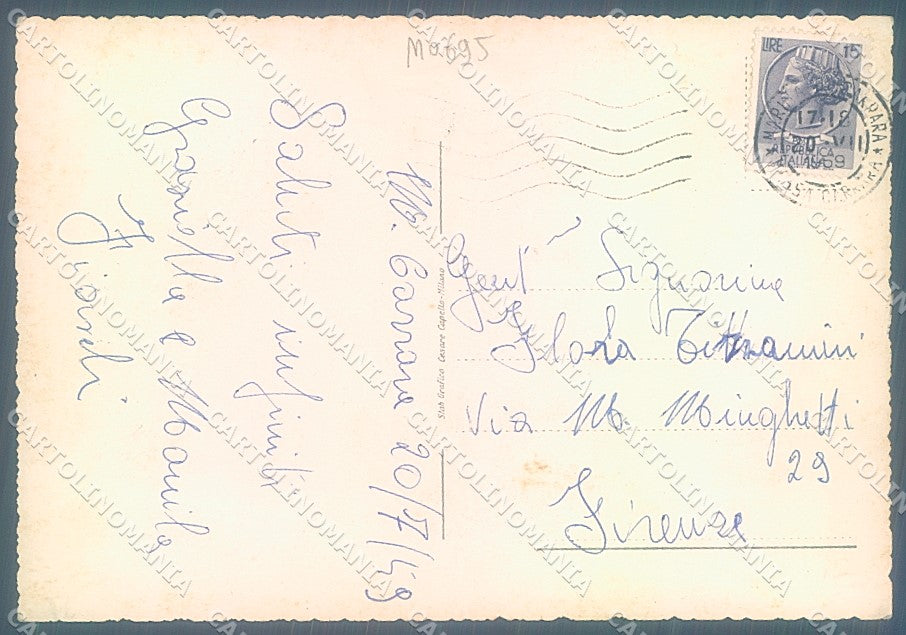 Massa Marina di Carrara Porto saluti da Foto FG cartolina JK5484 – retro