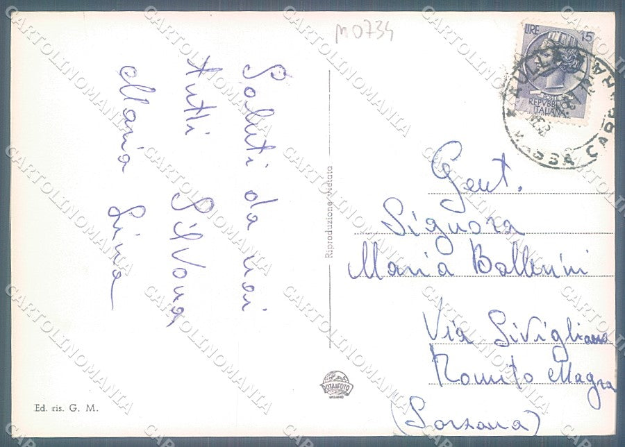 Massa Aulla Castello della Brunella Foto FG cartolina JK5509 – retro