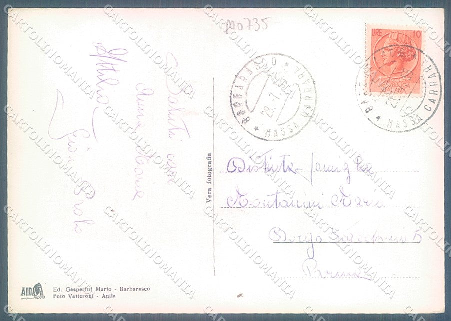 Massa Barbarasco Ponte sul Magra Foto FG cartolina JK5510 – retro