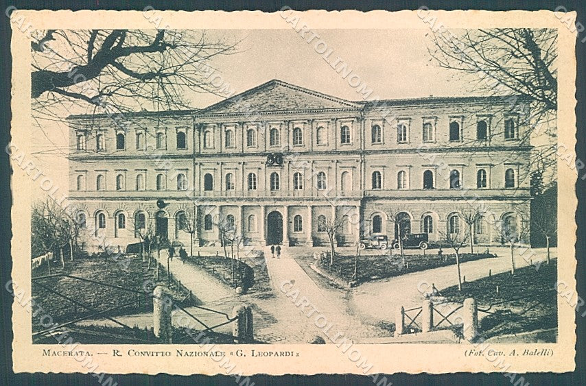 Macerata Città Convitto Nazionale Leopardi cartolina JK5522 – fronte