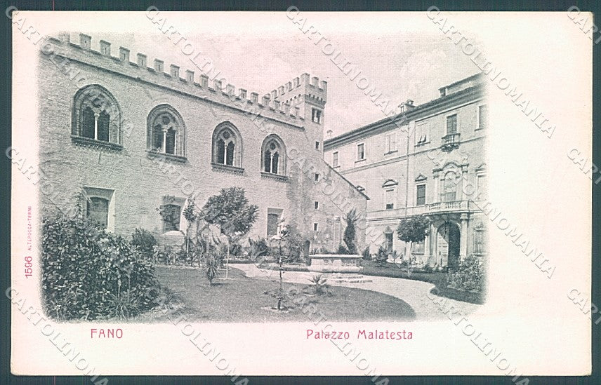 Pesaro Urbino Fano Palazzo Malatesta Alterocca 1596 cartolina JK5529 – fronte