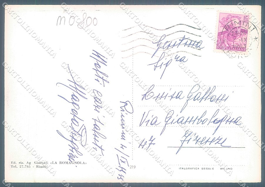 Pesaro Urbino Gabicce Mare Foto FG cartolina JK5532 – retro