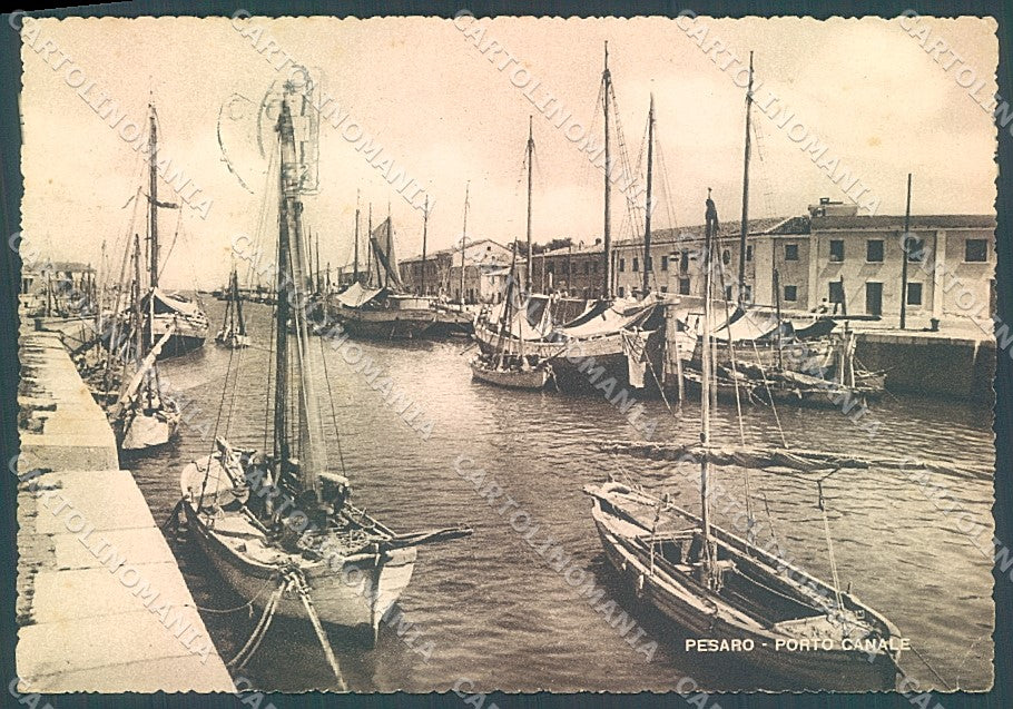 Pesaro Città Porto Canale FG cartolina JK5543 – fronte