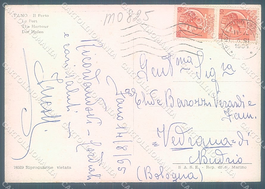 Pesaro Urbino Fano Porto FG cartolina JK5547 – retro