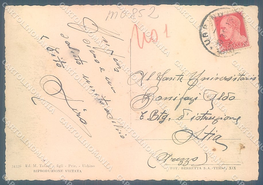 Urbino Città FG cartolina JK5556 – retro