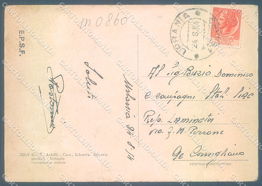 Pesaro Urbino Urbania Chiesa FG cartolina JK5561 – retro